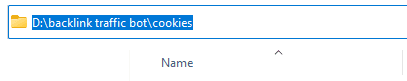 cookies folder - Traffic Booster using backlinks