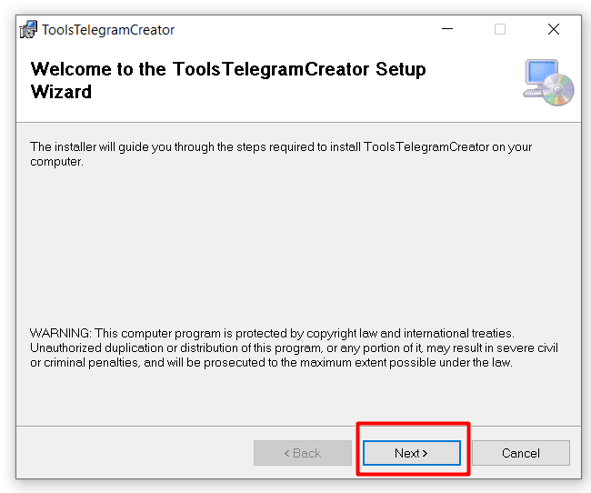 Telegram bot  - Install the bot