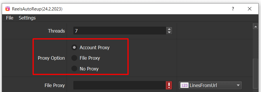 Reels Auto Upload Tool - Account Proxy