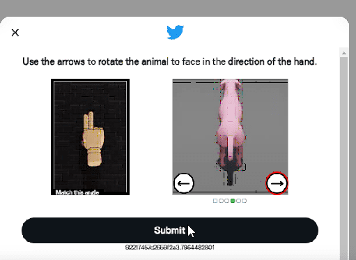 Twitter captcha