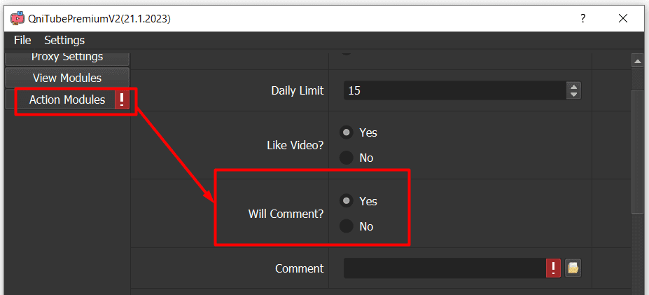 YouTube view software - Will Comment