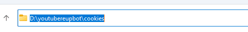 cookies folder - Youtube uploader