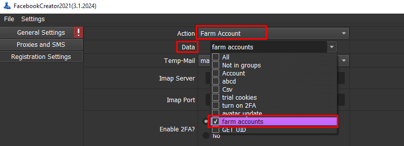 farm accounts - facebook creator bot