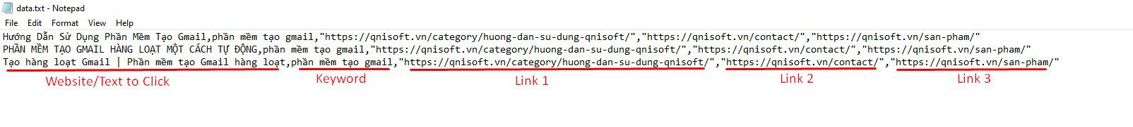 Nhập thông tin hàng loạt vào trong phần mềm SEO tốt nhất