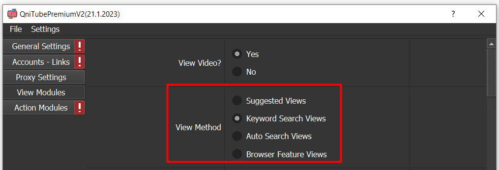 Youtube view bot - keyword search view 