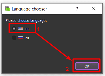 youtube shorts bot - choose language