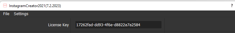 License Key - Instagramcreator software