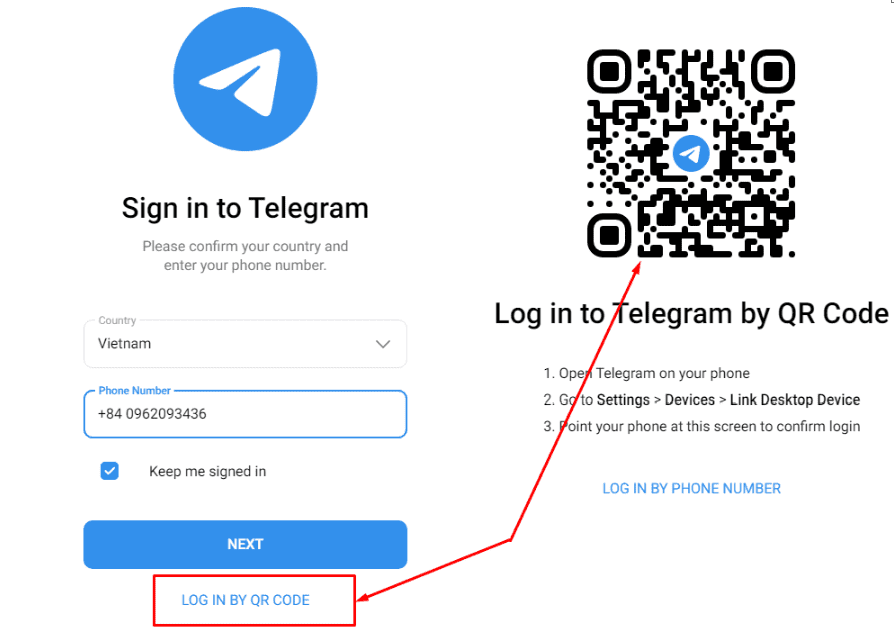 login to Telegram - Telegram automation bot