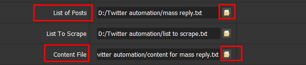 List of posts - twitter auto reply bot