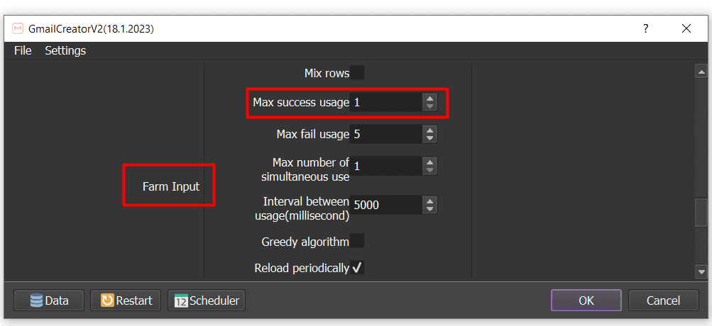 Gmail account creator - Max success usage