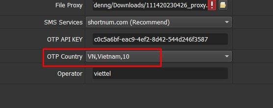 OTP Country - Phần mềm Gmail