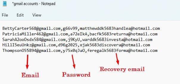 gmail accounts file - auto scrape ggads details