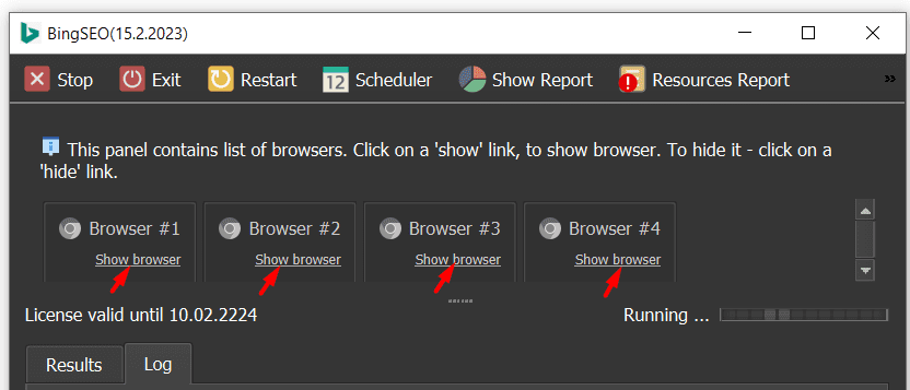 show browser - bing seo