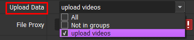 Upload data group - Youtube uploader 
