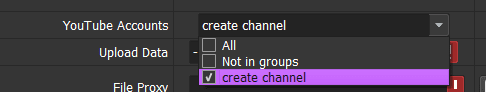 group of Youtube accounts - Automatic Youtube Uploader