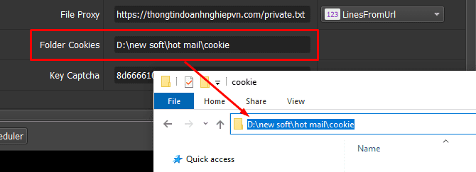 lấy đường dẫn file cookies - phần mềm tạo hotmail