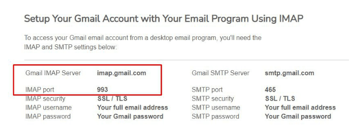 imap của gmail -gởi email hàng loạt