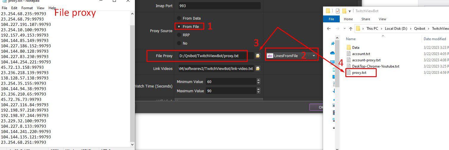 File proxy - Phần mềm tăng view Twitch