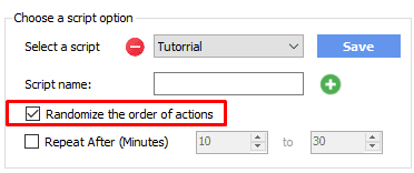 instagram automation tool - randomize the order of actions