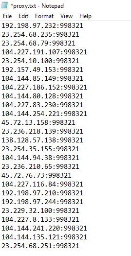 File proxy - Tool tạo tài khoản MCC
