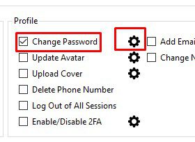 Change Password - Phần mềm Facebook marketing
