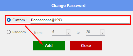 customize password - telegram member adder