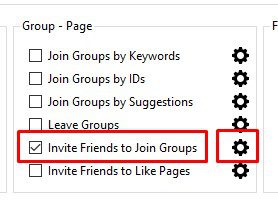 Chức năng mời bạn vè vào nhóm - Phần mềm Facebook marketing
