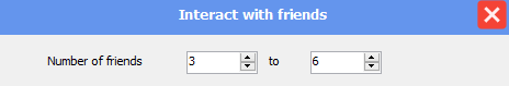 number of friends - interact with friends