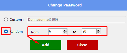 random password - telegram member adder