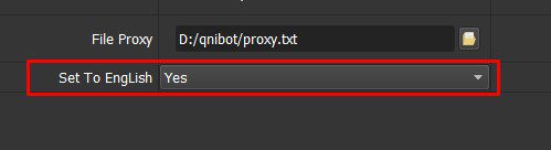 Cài đặt ngôn ngữ - Tool kháng Gmail