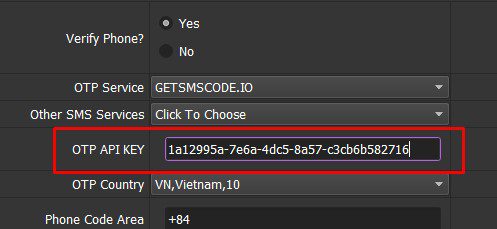 API của website thuê sim - Tool kháng Instagram