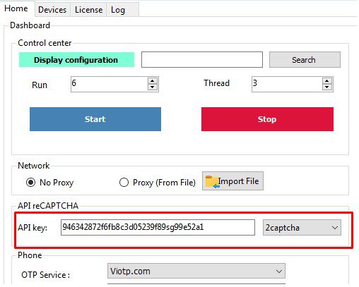 Giải captcha tool tạo Discord