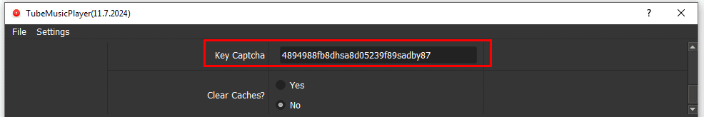key captcha - youtube music auto tool