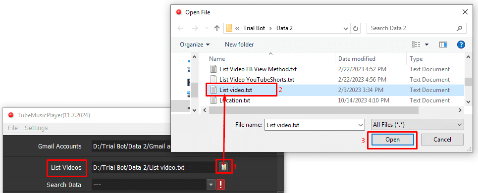 danh sách video - tăng lượt nghe youtube music