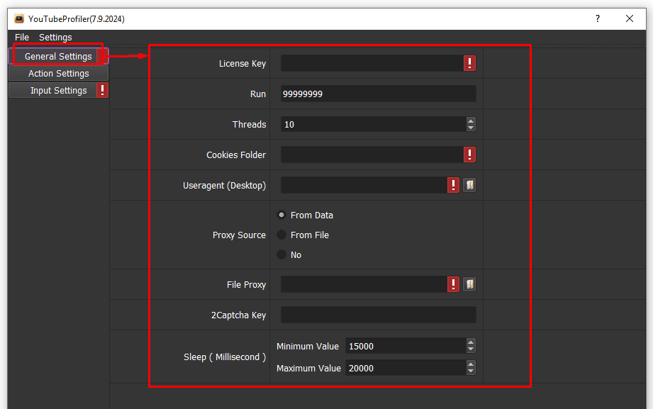 general settings - manage multiple youtube channels