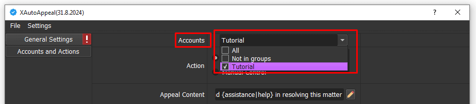 accounts - X auto tool