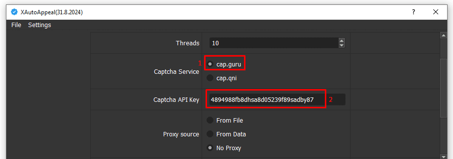 captcha service - X auto tool