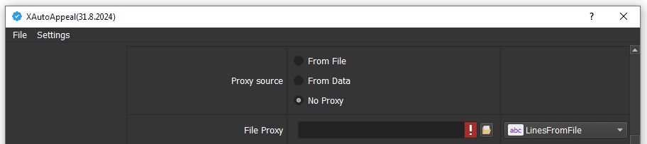 no proxy - X auto tool