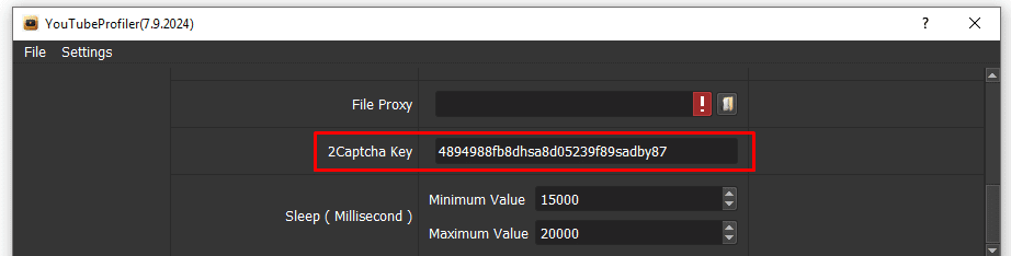 captcha key  - phần mềm YouTube