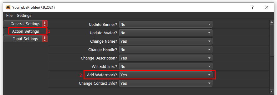 add watermark - quản lý nhiều kênh Youtube