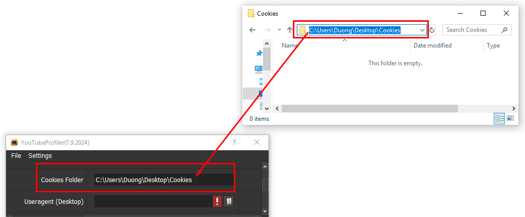 cookies folder  - phần mềm YouTube