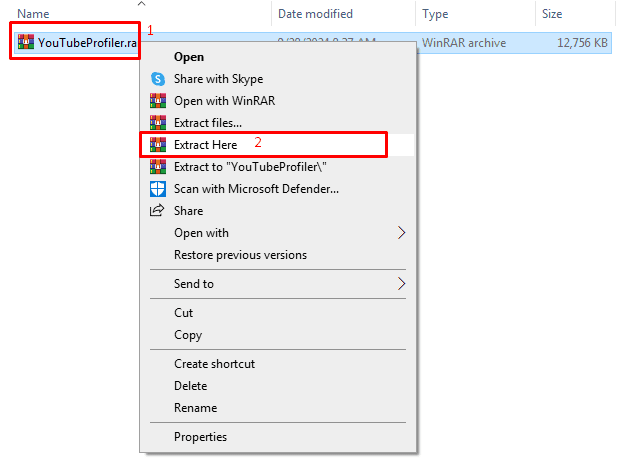 giải nén file - quản lý nhiều kênh Youtube