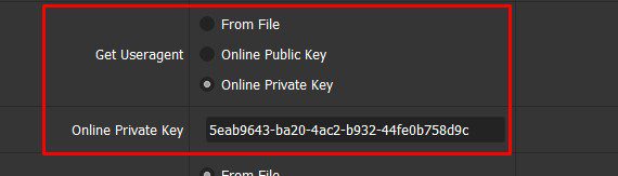 Chọn online private key trong tool refresh token