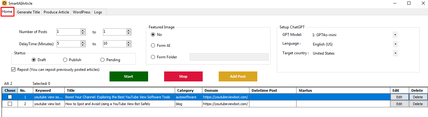 home - Ai writing tools for WordPress