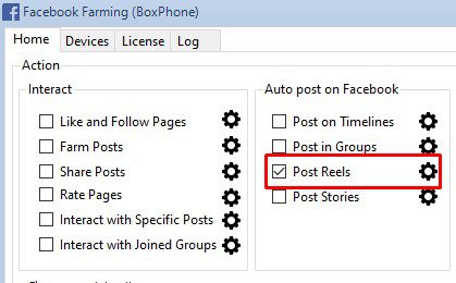 Post reels - Phần mềm Fcebook phone farm