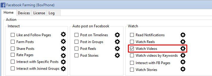 Xem video Facebook tự động bằng phần mềm Facebook phone farm