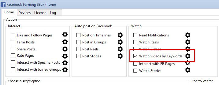 Xem video Facebook theo từ khóa - Phần mềm Facebook phone farm