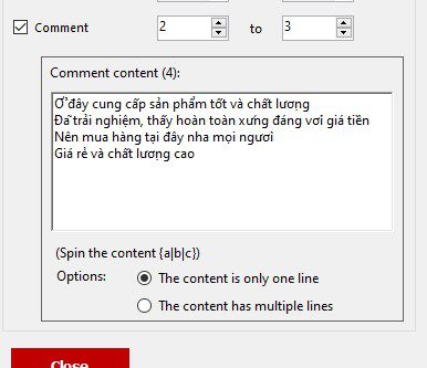 Cài đặt bình luận tương tác fanpage - Phần mềm Facebook phone farm