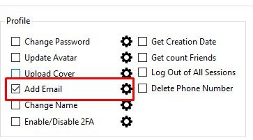 Add Email - Phần mềm Facebook phone farm