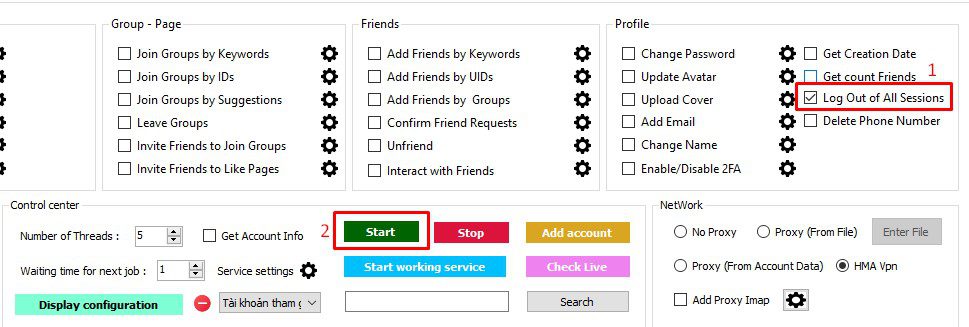 Log Out - Phần mềm Facebook phone farm